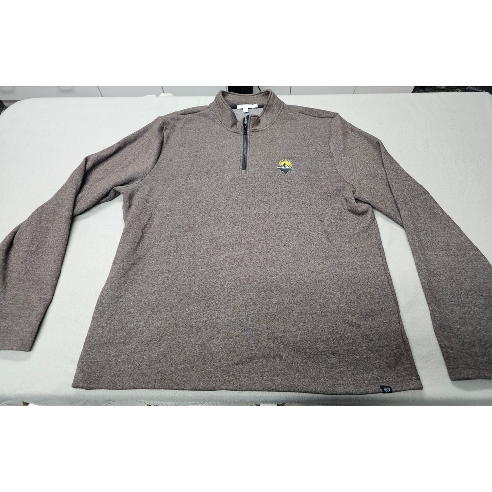 Kace Triblend Fleece Tall Peak Embroidered 1/4-Zip from Threads 4 Thought sz xl